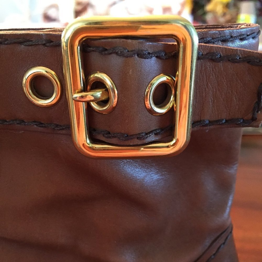 Prada Leather Ankle Boots with Buckle - Picture 9 of 16